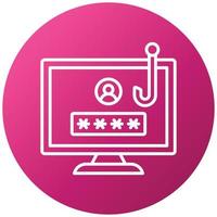 Password Phishing Icon Style vector