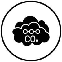 Carbon dioxide Icon Style vector