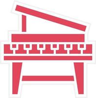 Wooden Piano Icon Style vector