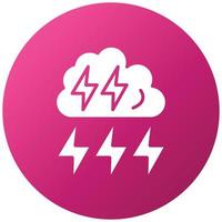 Thunderstorm Icon Style vector