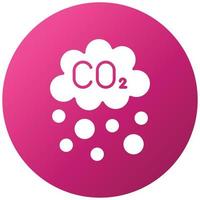 CO2 Pollution Icon Style vector