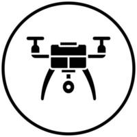 estilo de icono de dron vector