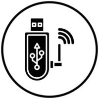 USB Wifi Icon Style vector