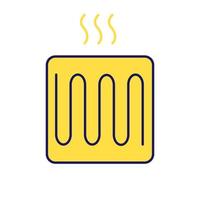 Underfloor heating element color icon. Floor heating system. Heater. Isolated vector illustration