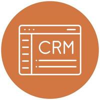 estilo de icono crm vector