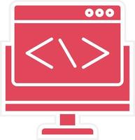 Web Programming Icon Style vector