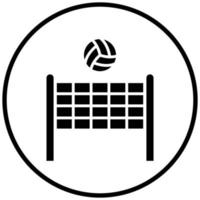 estilo de icono de red de voleibol vector