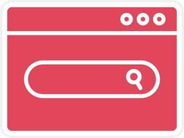 estilo de icono de búsqueda de sitio web vector
