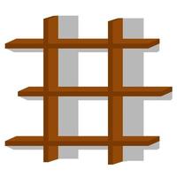 Wood shelf or frame vector