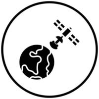 Satellite Earth Icon Style vector