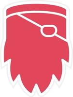 Pirate Beard Icon Style vector