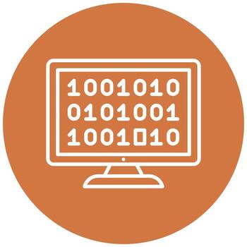 estilo de icono de código de pirateo vector