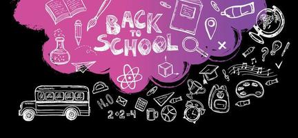 Back to School. Hand drawn illustration. vector