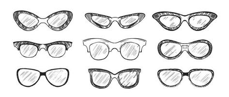 Sunglasses vector hand drawn illustration