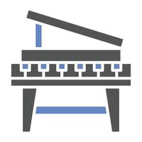 Wooden Piano Icon Style vector