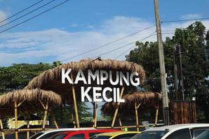 a culinary tourist spot with a rural theme called Kampung Kecil is located in Samarinda, East Kalimantan. Indonesia. June 21 2022 photo