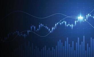 Business candle stick graph chart of stock market investment trading on white background design. Bullish point, Trend of graph. Vector illustration