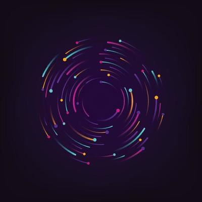 Abstract network connection colorful color. Icon logo design. Vector Illustration