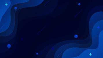 Gradient liquid abstract background design. Dark blue background with wavy fluid shapes. Futuristic vector design