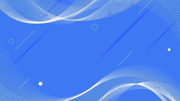 Modern abstract blue background with light wavy lines. Flowing lines geometric shape background design. Vector illustration