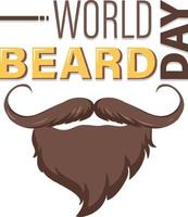 World beard day banner design vector