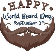 World Beard Day September 3 Banner vector