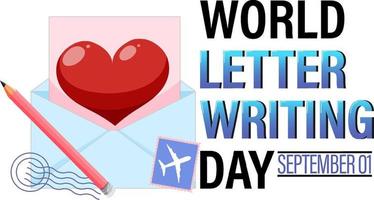 World Letter Writing Day Poster Design vector