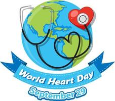 World Heart Day Banner Design vector