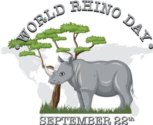 World Rhino Day September 22 Banner