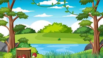 Nature forest background template vector