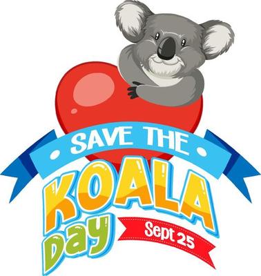 Save the koala day banner design