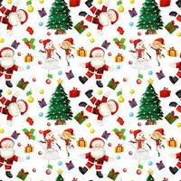 Christmas Santa Claus seamless pattern vector