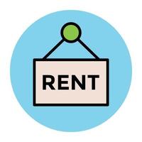 Trendy Rent Concepts vector