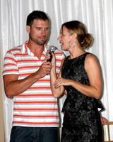 LOS ANGELES, AUG 27 -  Joshua Morrow, Sharon Case attending the Daniel Goddard Fan Event 2011 at the Universal Sheraton Hotel on August 27, 2011 in Los Angeles, CA photo