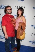 LOS ANGELES, AUG 21 -  Jack Black, Tanya Haden at The World s End Premiere at the ArcLight Hollywood Theaters on August 21, 2013 in Los Angeles, CA photo