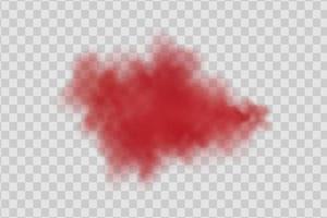 Red smoke clouds.Industrial smog, factory or plant environmental air pollution isolated on a white background. vector
