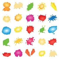 Dialog frame icons set, isometric style vector