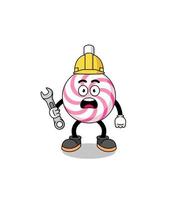 Character Illustration of lollipop spiral with 404 error vector