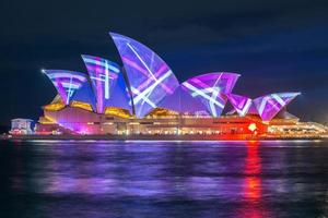 SYDNEY, AUSTRALIA - MAY 29 2015 - Vivid Sydney light and sound festival at the Opera house, Sydney 2015 photo