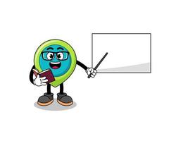 Mascot cartoon of location symbol teacher vector