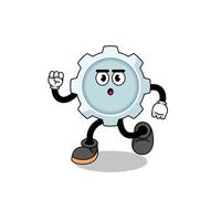 running gear mascot illustration vector