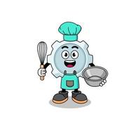 Illustration of gear as a bakery chef vector