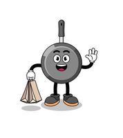 Cartoon of frying pan shopping vector