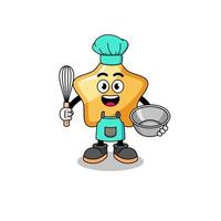 Illustration of star as a bakery chef vector