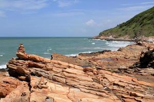 Stones on the tropical beach photo