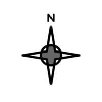ilustración vectorial gráfico del diseño del icono de la brújula vector