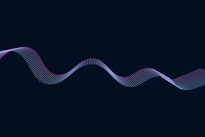 Sound wave illustration on a dark background. Abstract blue digital equalizer indicators. vector