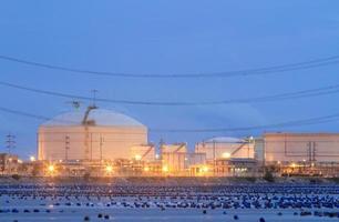 oil tank at night photo