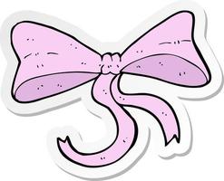 sticker of a cartoon bow vector