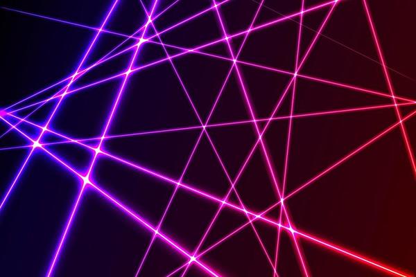 Intersecting glowing laser  security  beams on a dark background.Art design shine light ray.Laser field.